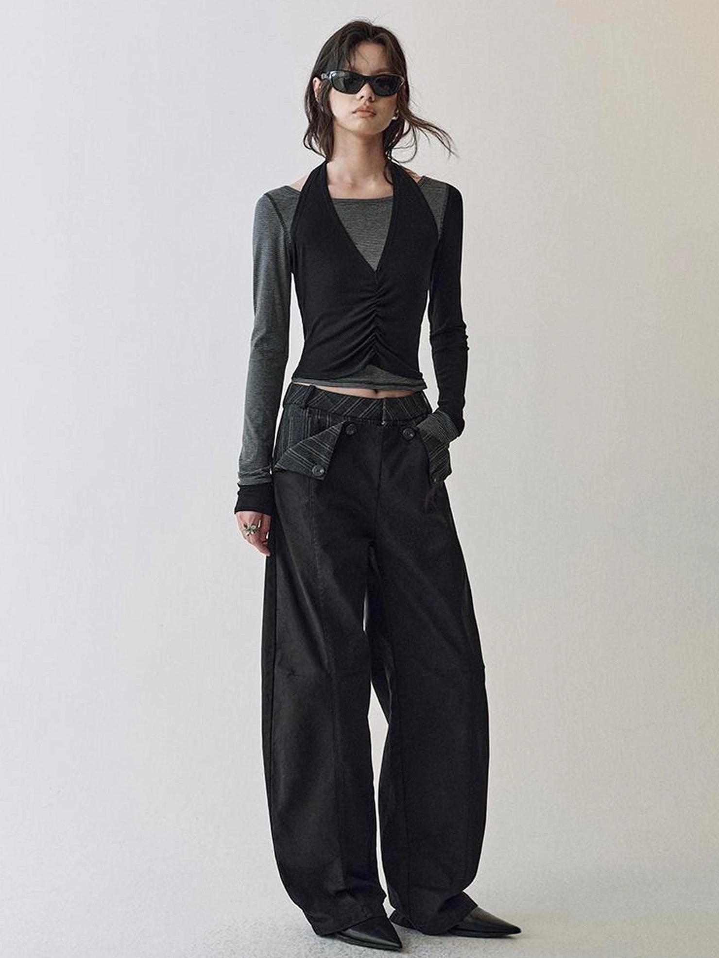 AnnoMundi Deconstructed Striped Layered Top T-shirt