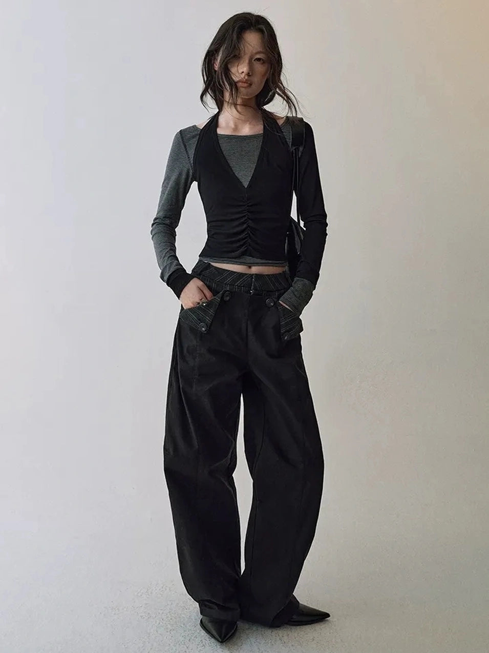 AnnoMundi Deconstructed Striped Layered Top T-shirt