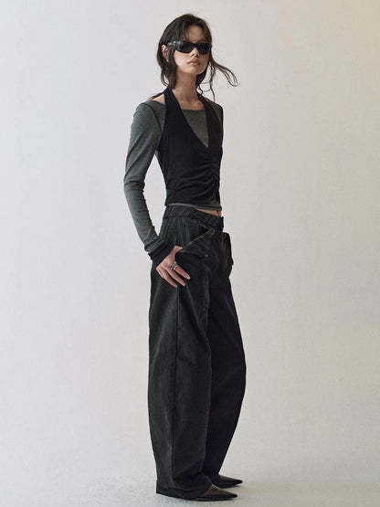 AnnoMundi Deconstructed Striped Layered Top T-shirt