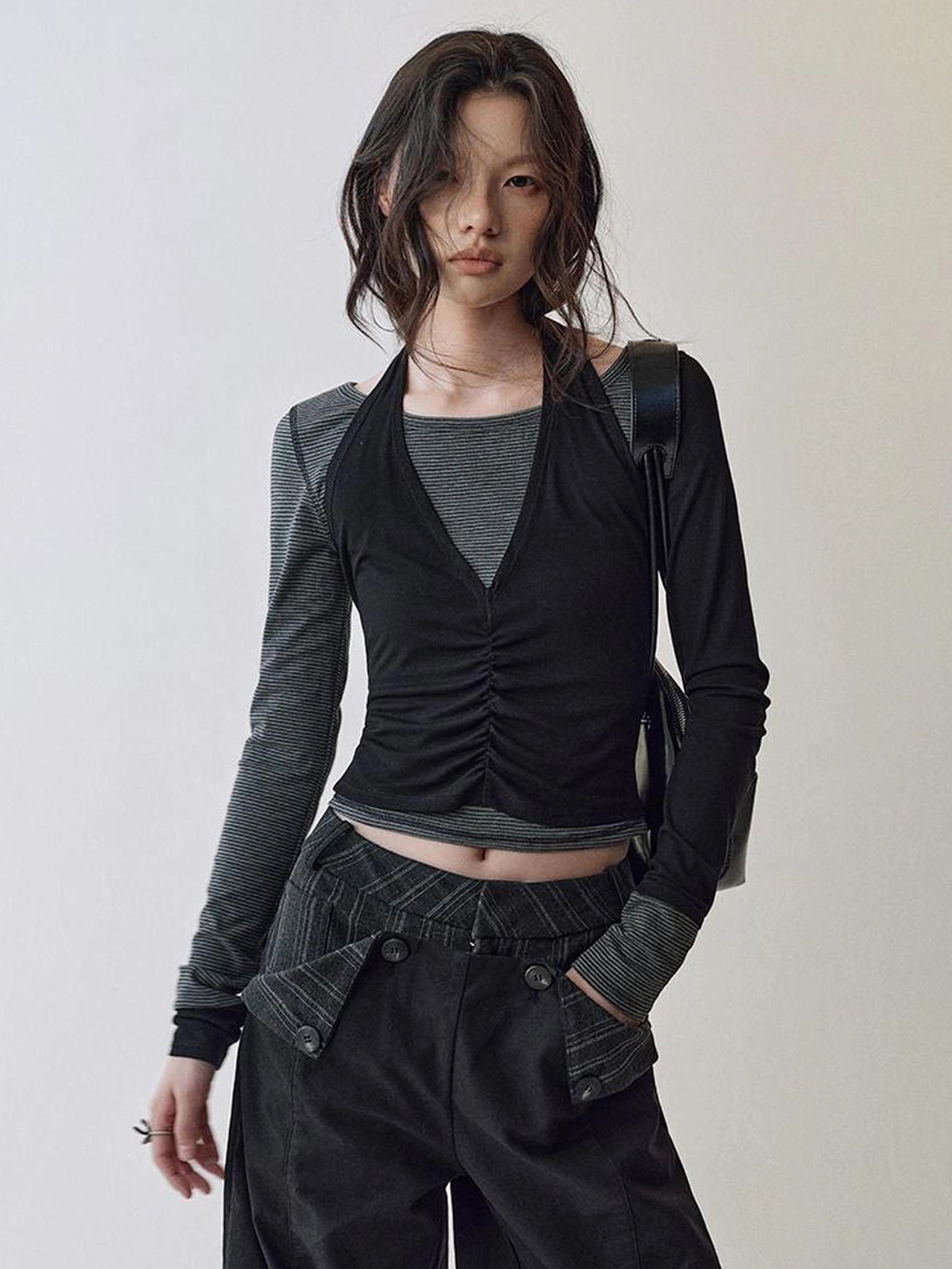 AnnoMundi Deconstructed Striped Layered Top T-shirt