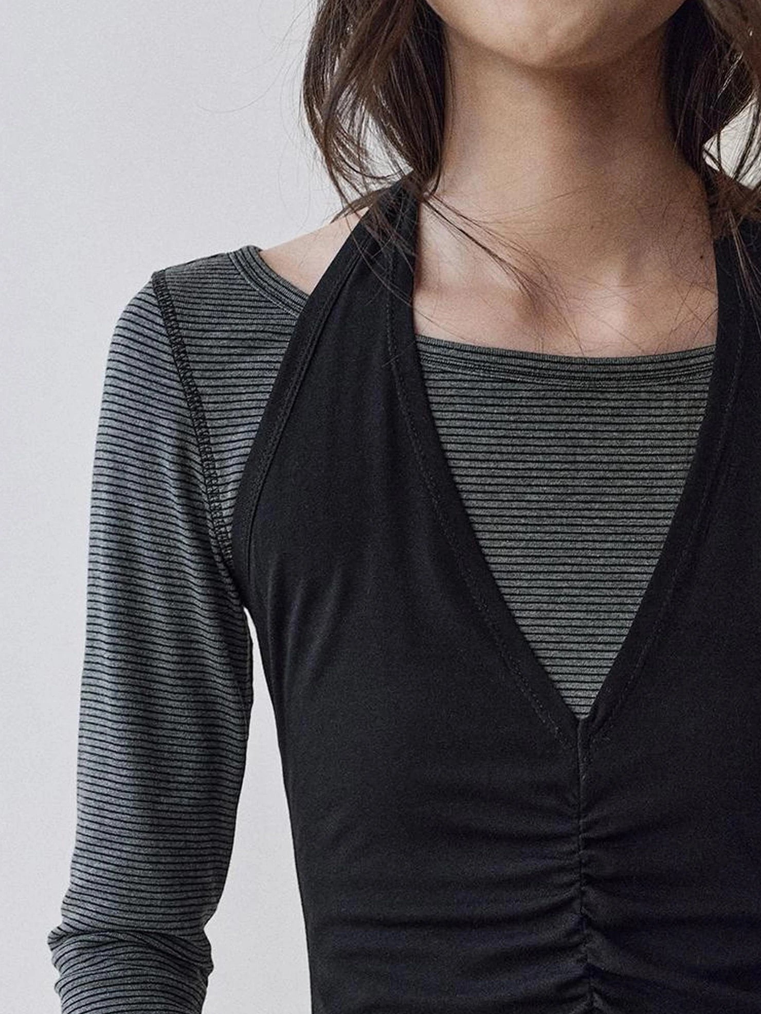 AnnoMundi Deconstructed Striped Layered Top T-shirt