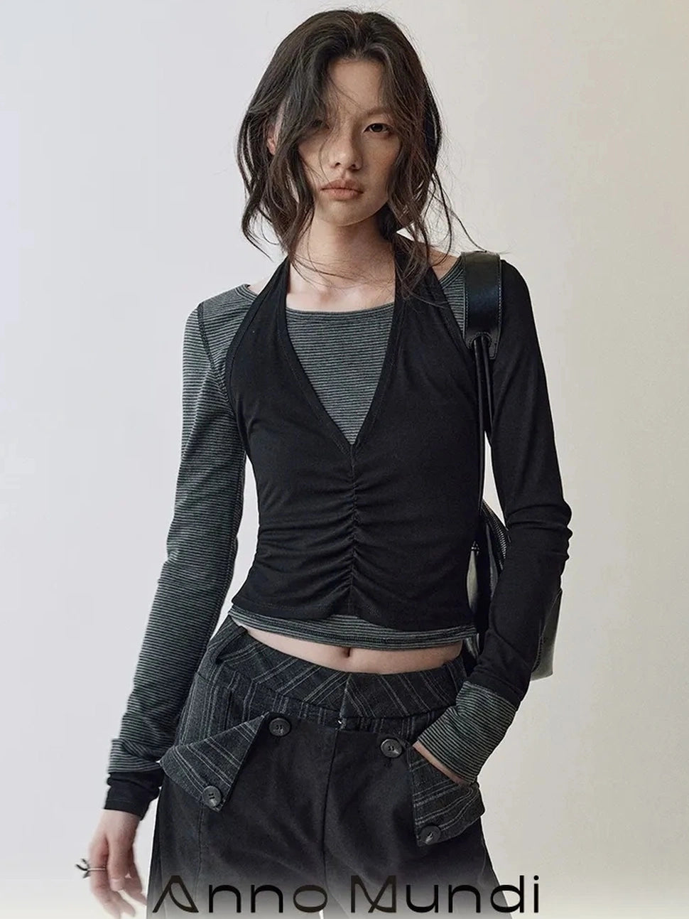 AnnoMundi Deconstructed Striped Layered Top T-shirt