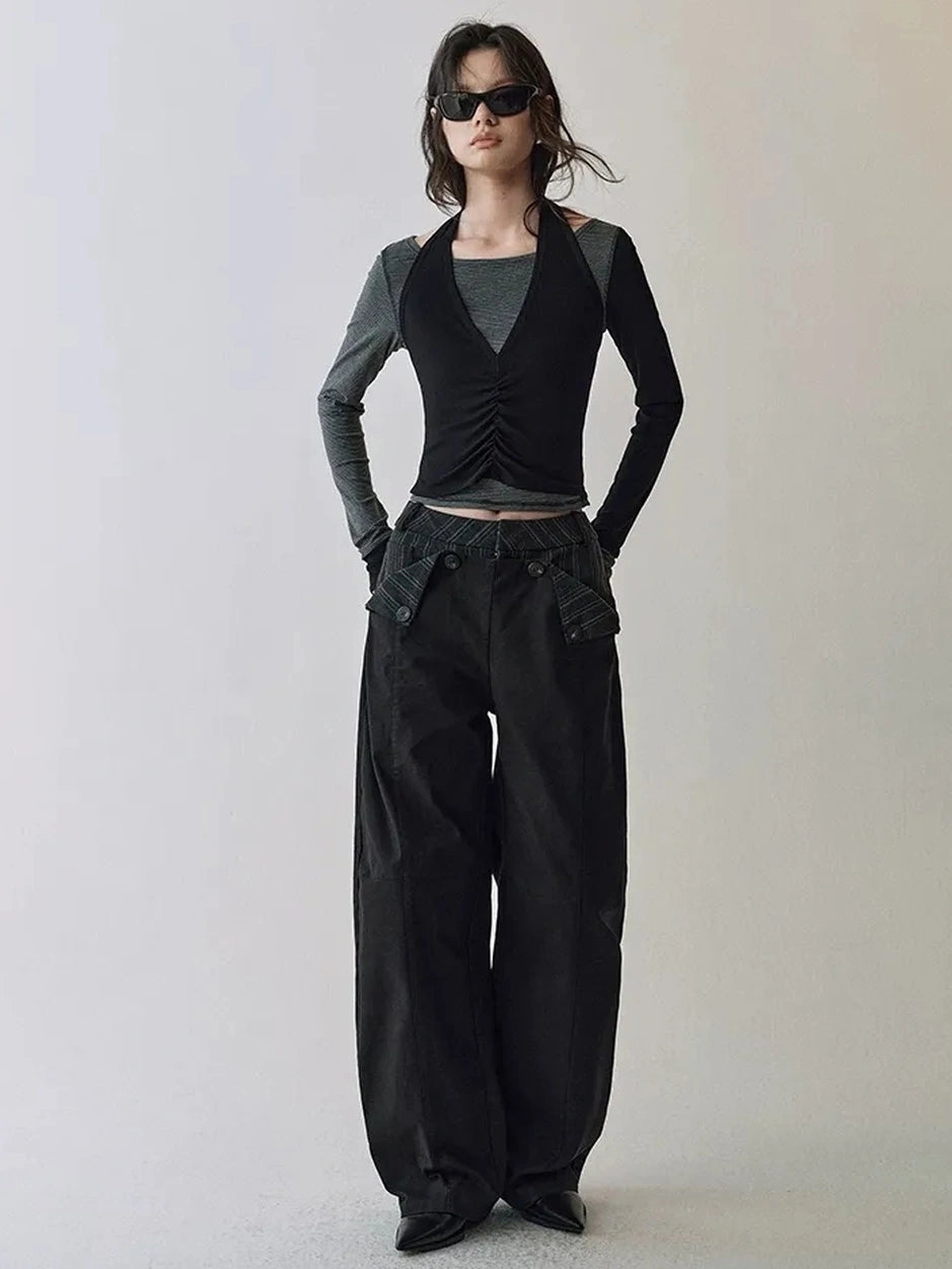 AnnoMundi Deconstructed Striped Layered Top T-shirt