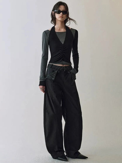 AnnoMundi Deconstructed Striped Layered Top T-shirt