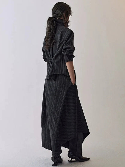 AnnoMundi Deconstructed Striped Shirt And Skirt Set Suits