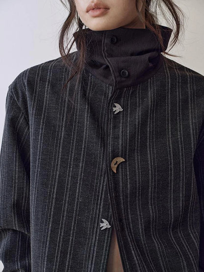 AnnoMundi Deconstructed Striped Shirt And Skirt Set Suits