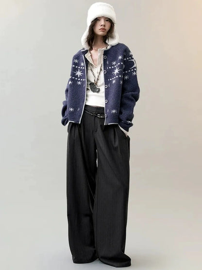 AnnoMundi Deconstructed Wide Leg Trousers With Layered Waistband Pants