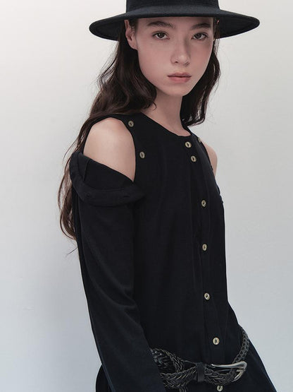 AnnoMundi Deconstructive Knit Cardigan Detachable Sleeves Multi Way Wear