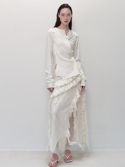 AnnoMundi Deconstructive Knit Cardigan Detachable Sleeves Multi Way Wear