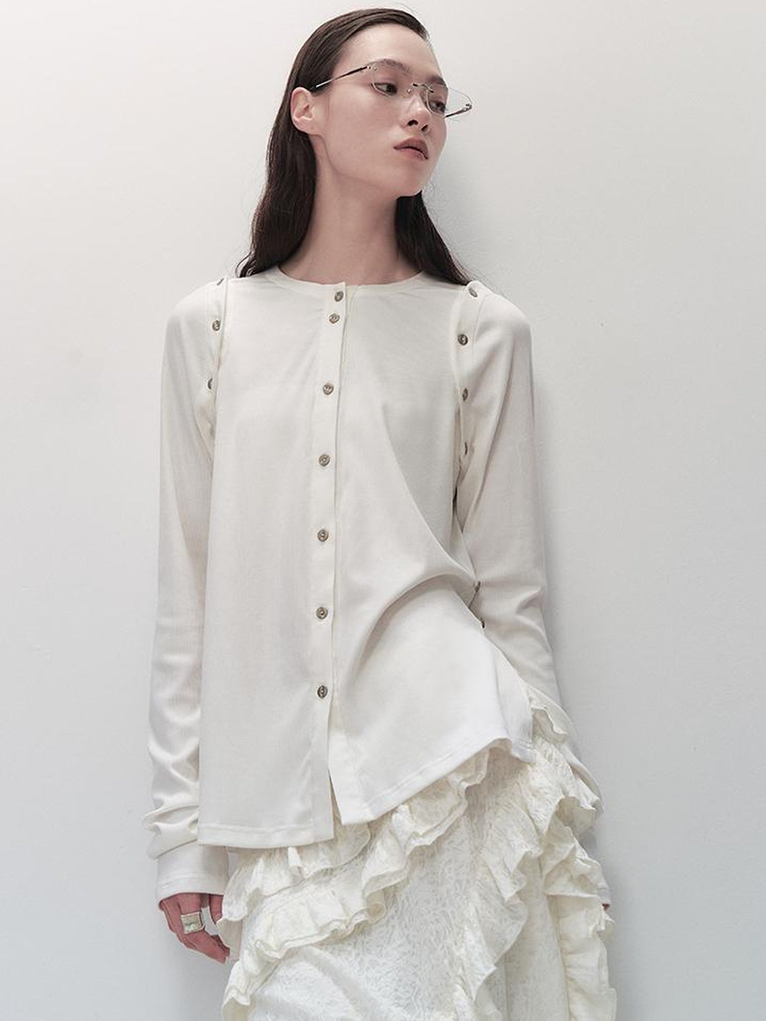 AnnoMundi Deconstructive Knit Cardigan Detachable Sleeves Multi Way Wear