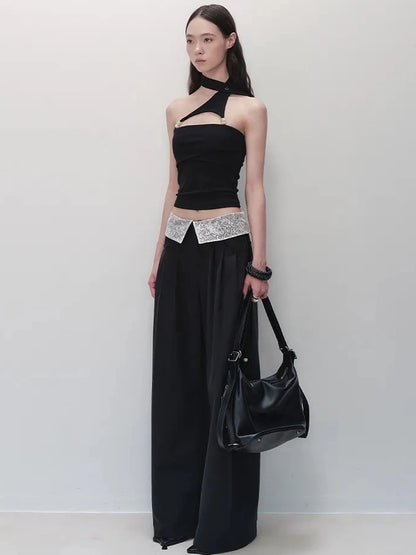 AnnoMundi Detachable Choker Beaded Camisole Bikini