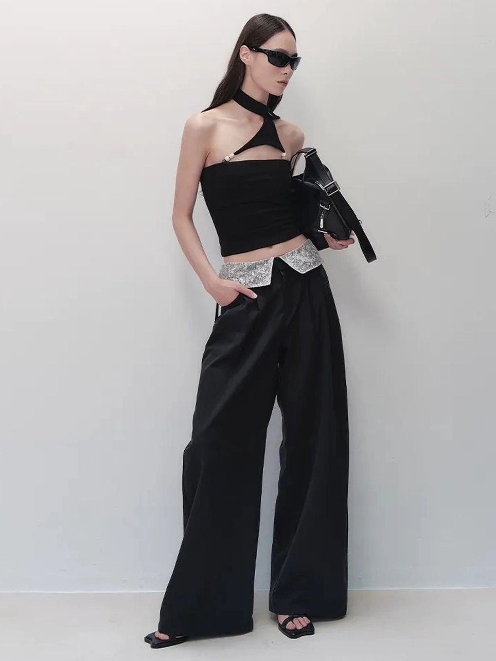 AnnoMundi Detachable Choker Beaded Camisole Bikini