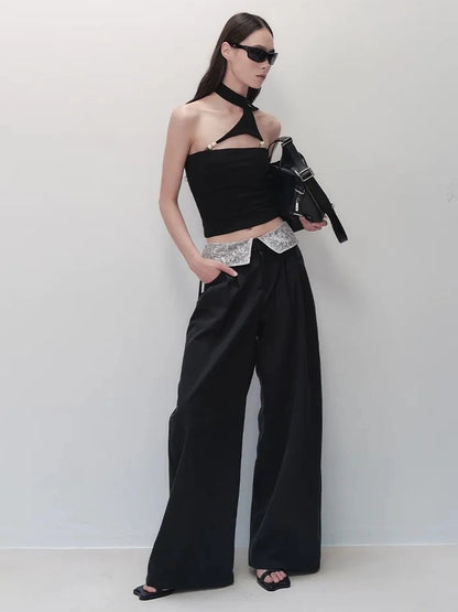 AnnoMundi Detachable Choker Beaded Camisole Bikini