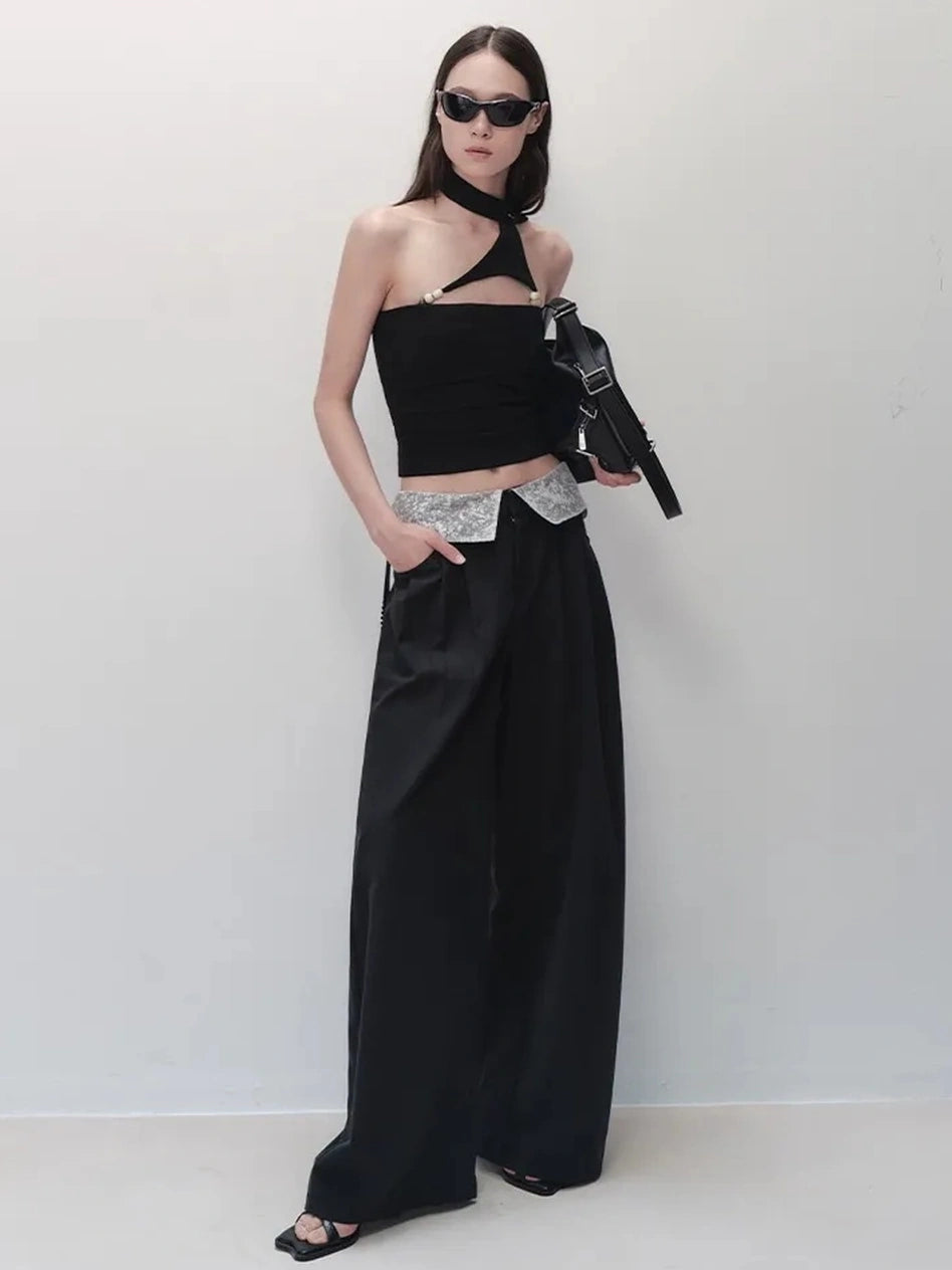 AnnoMundi Detachable Choker Beaded Camisole Bikini