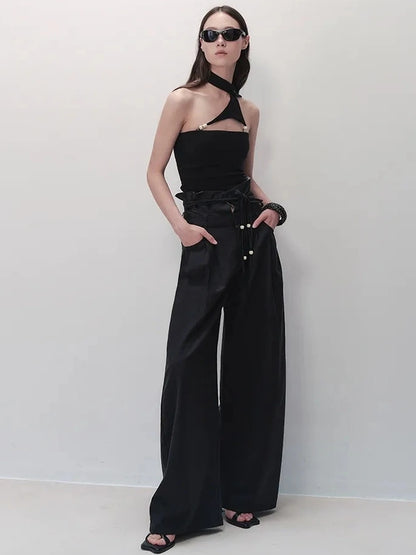 AnnoMundi Detachable Choker Beaded Camisole Bikini