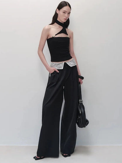 AnnoMundi Detachable Choker Beaded Camisole Bikini