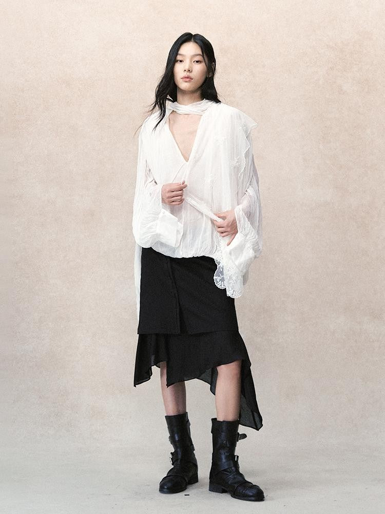 AnnoMundi Detachable Layered Skirt Overlay Women&