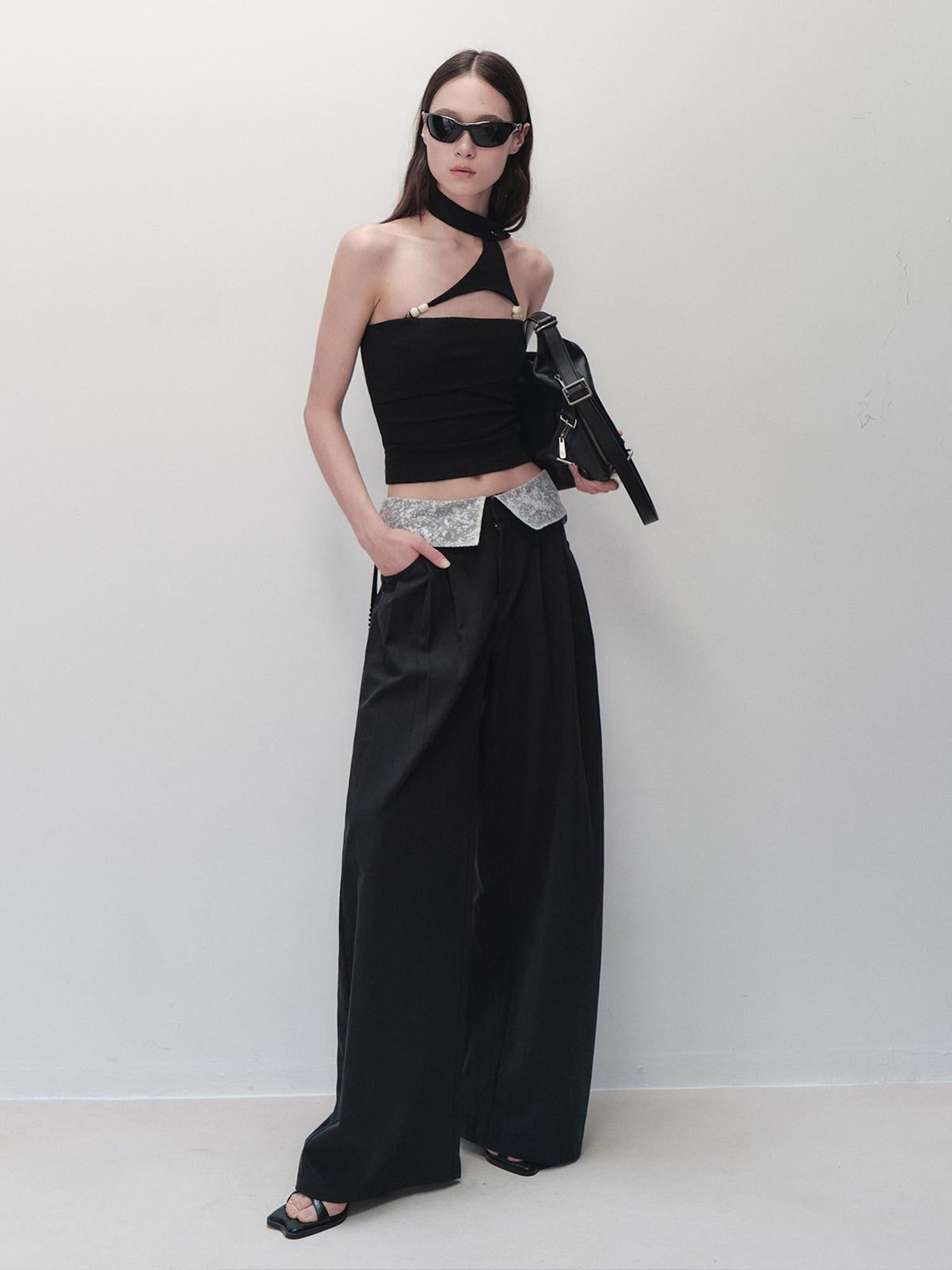 AnnoMundi Detachable Pearl Choker Cami Top