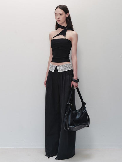 AnnoMundi Detachable Pearl Choker Cami Top