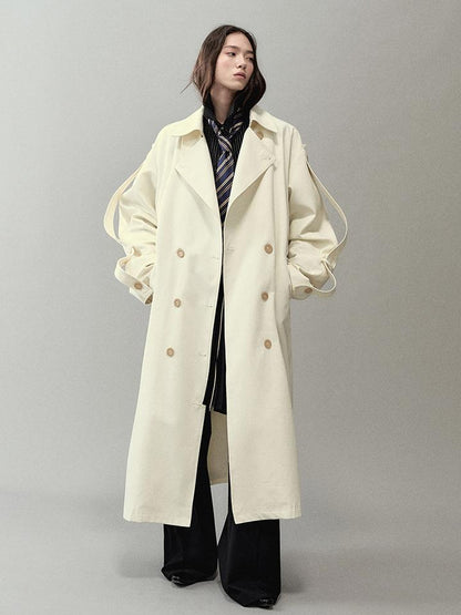 AnnoMundi Detachable Sash Cotton Trench Coat