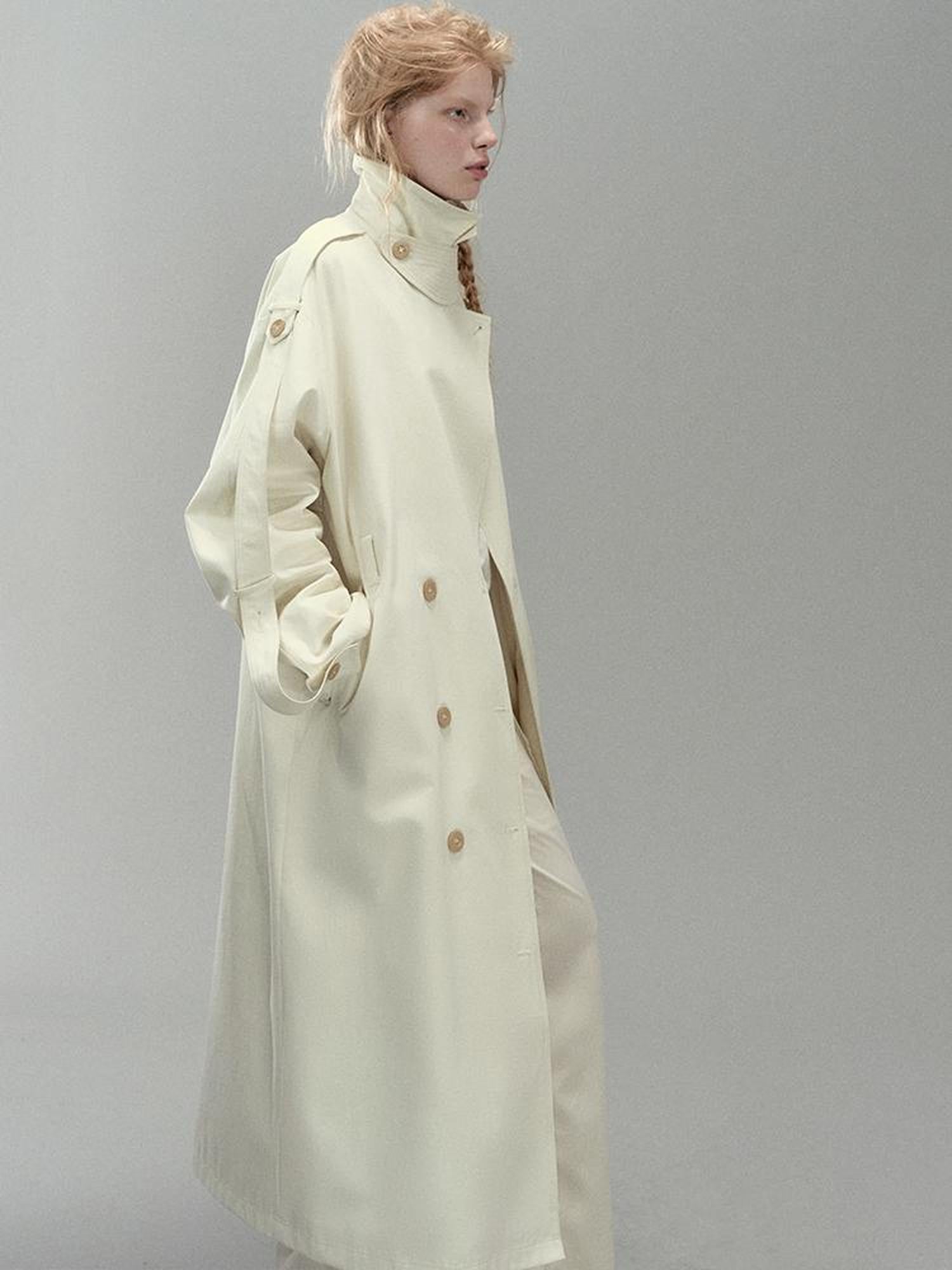AnnoMundi Detachable Sash Cotton Trench Coat