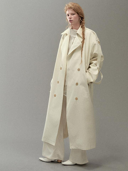 AnnoMundi Detachable Sash Cotton Trench Coat