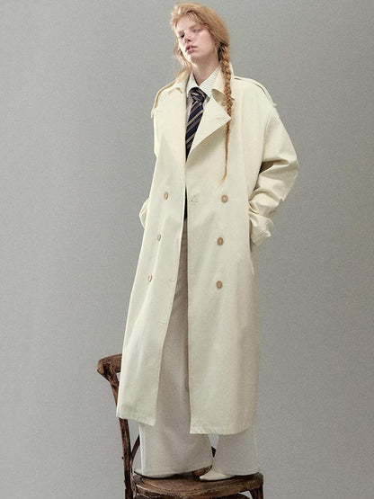 AnnoMundi Detachable Sash Cotton Trench Coat