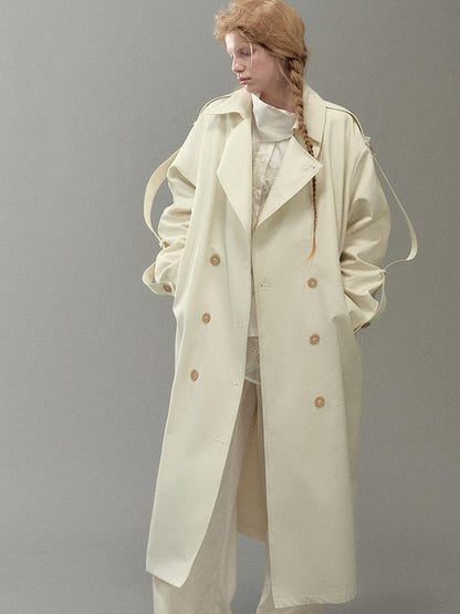 AnnoMundi Detachable Sash Cotton Trench Coat
