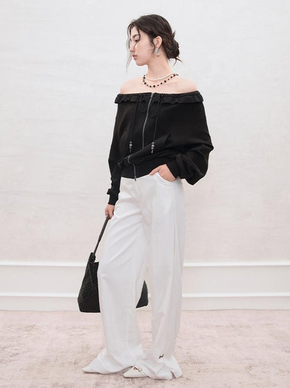AnnoMundi Detachable Skirt Overlay Wide Leg Trousers