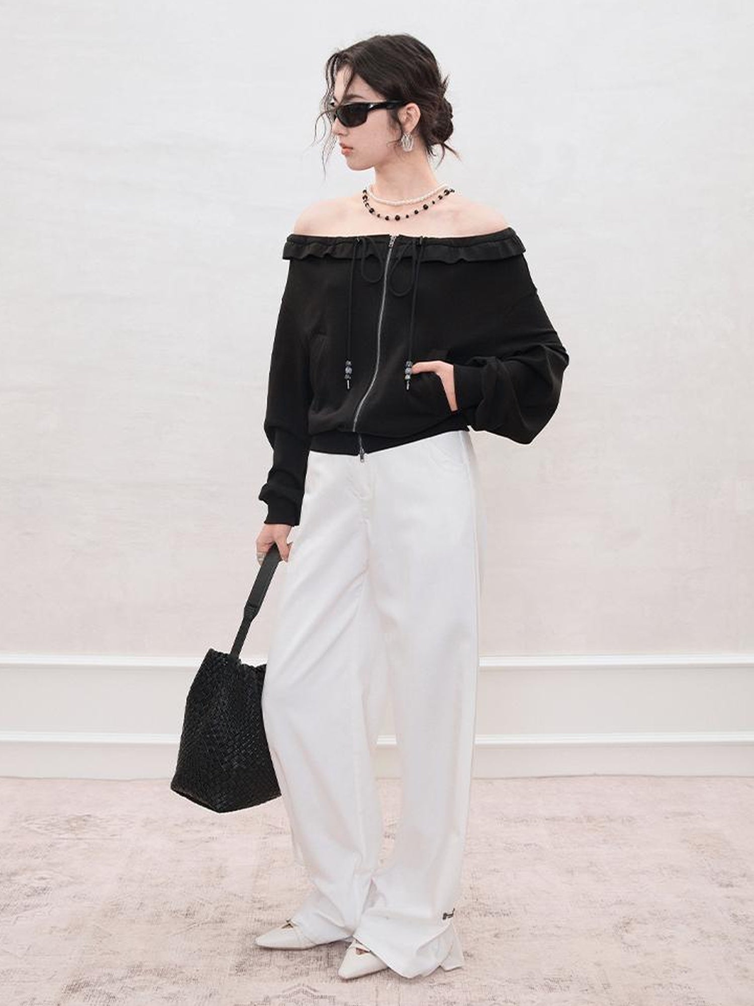 AnnoMundi Detachable Skirt Overlay Wide Leg Trousers