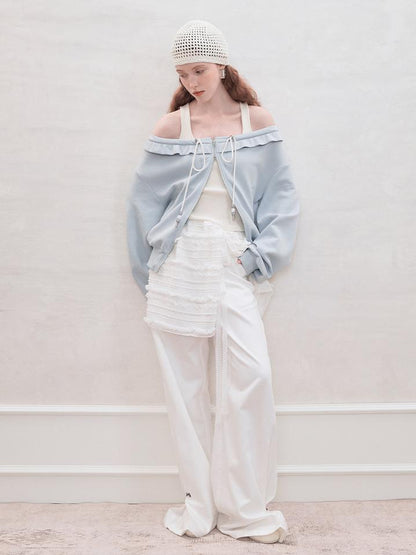 AnnoMundi Detachable Skirt Overlay Wide Leg Trousers