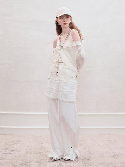 AnnoMundi Detachable Skirt Overlay Wide Leg Trousers
