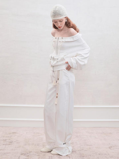 AnnoMundi Detachable Skirt Overlay Wide Leg Trousers