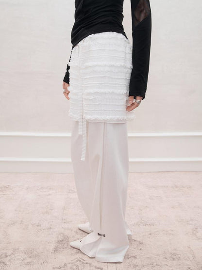 AnnoMundi Detachable Skirt Overlay Wide Leg Trousers