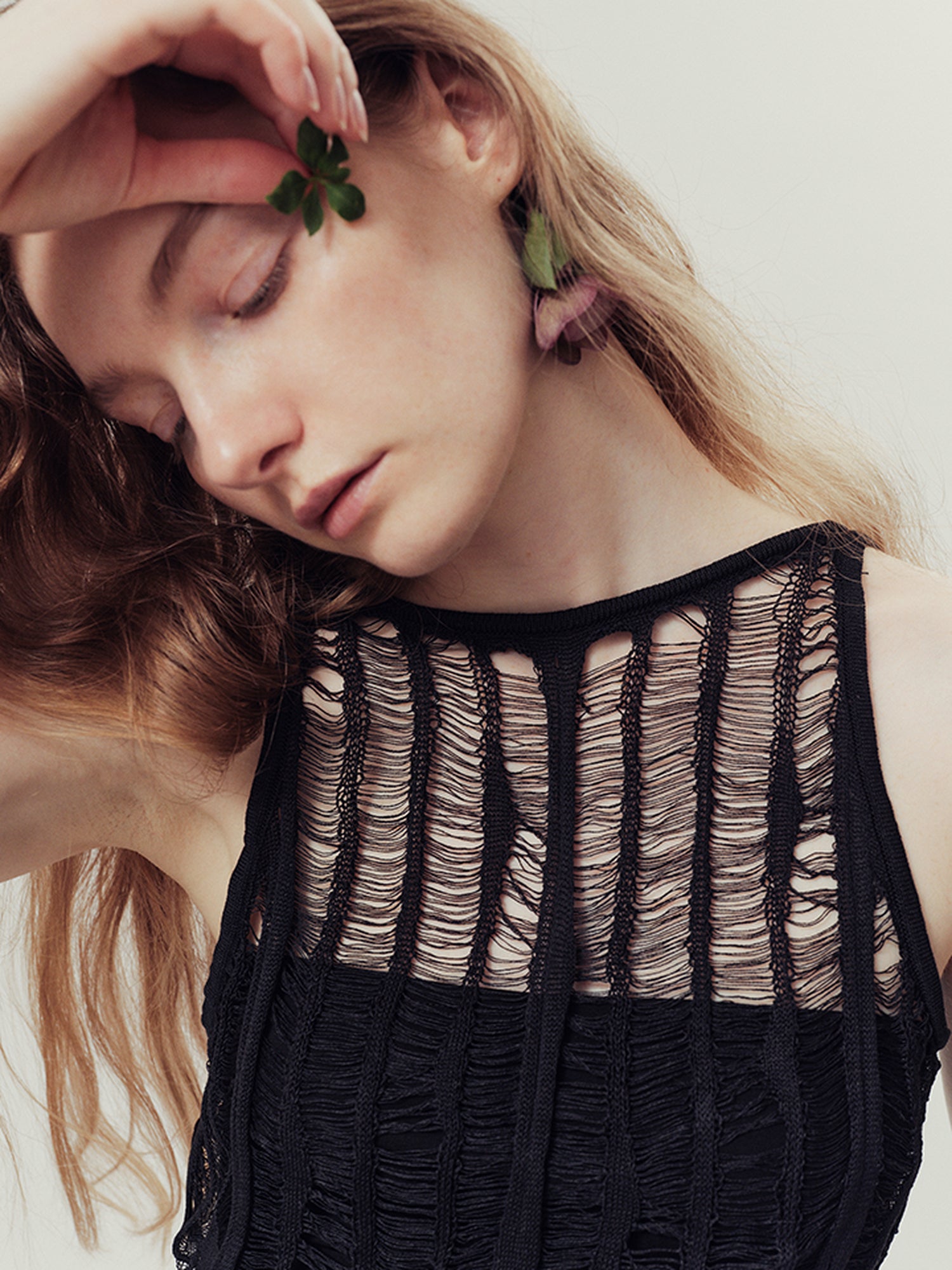 AnnoMundi Distressed Open Knit Summer Vest Top