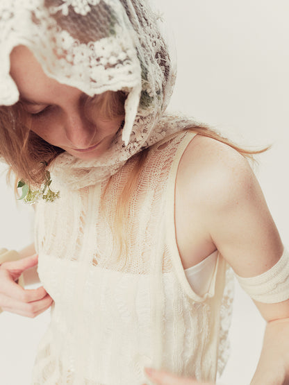AnnoMundi Distressed Open Knit Summer Vest Top