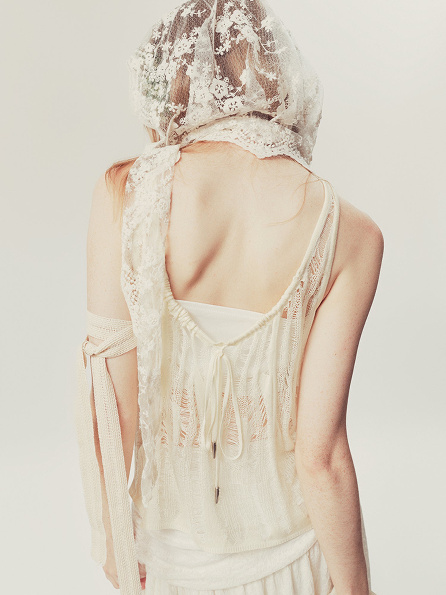 AnnoMundi Distressed Open Knit Summer Vest Top
