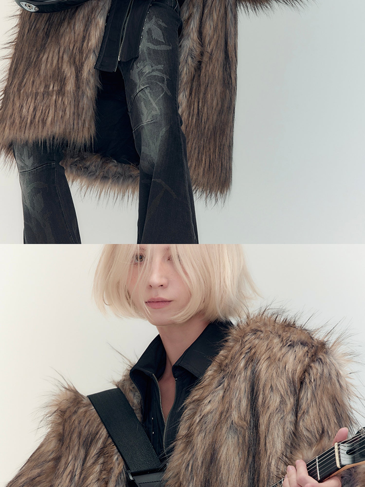 AnnoMundi Double Faced Trench Coat With Eco Fur