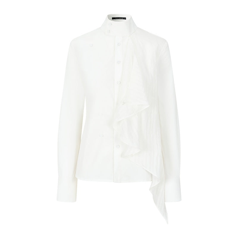 AnnoMundi_Double_Layer_Ruffle_Ribbon_Stand_Collar_Deconstructed_Long_Sleeve_Cotton_Women&
