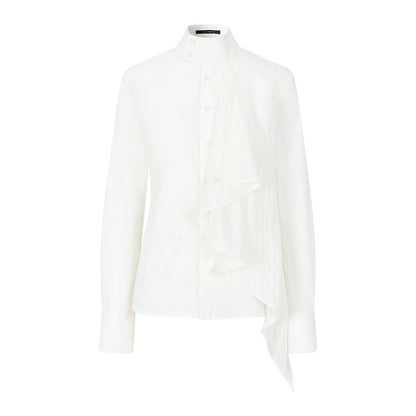 AnnoMundi_Double_Layer_Ruffle_Ribbon_Stand_Collar_Deconstructed_Long_Sleeve_Cotton_Women&