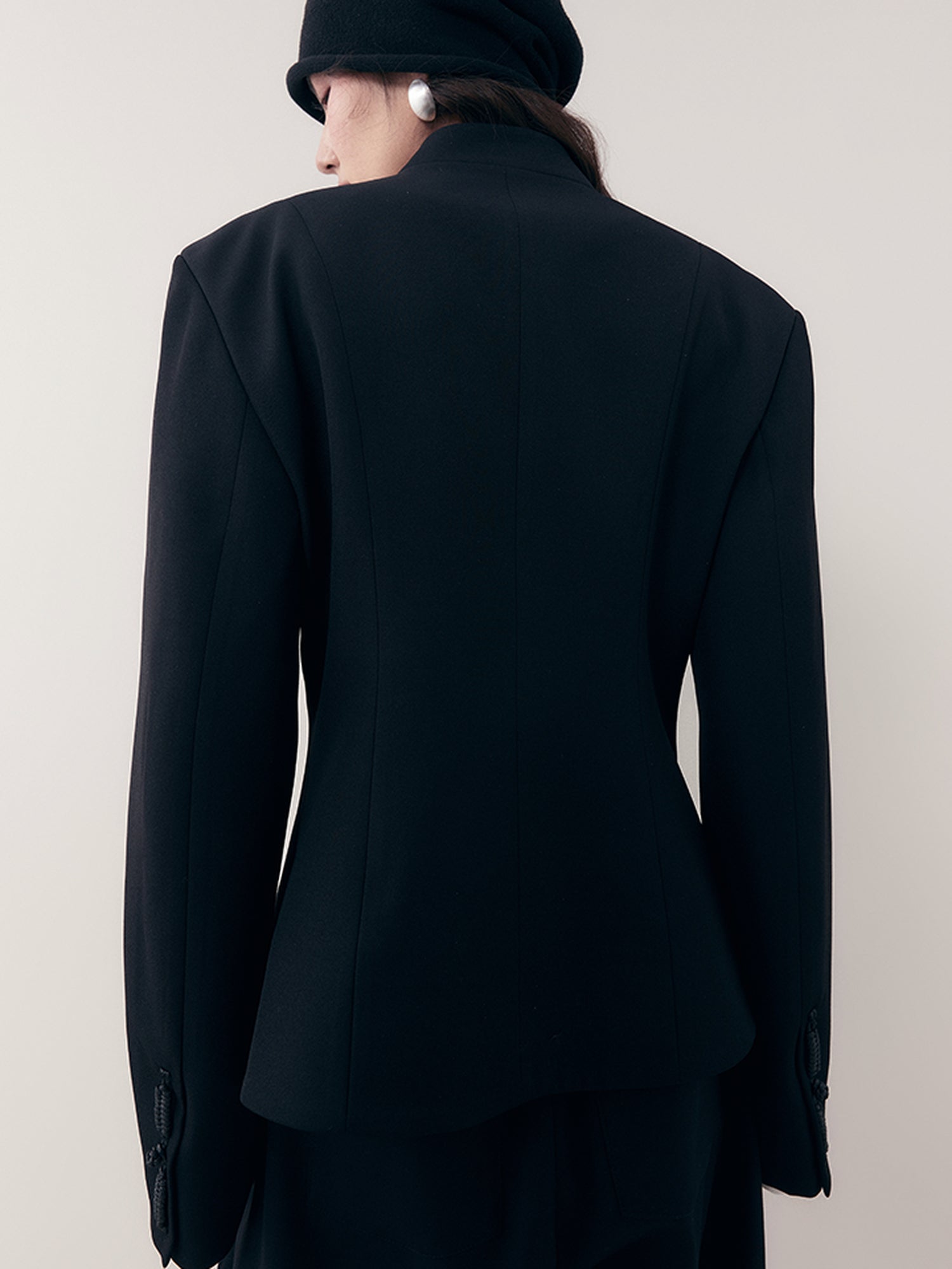 AnnoMundi Dragon Embroidered Blazer In Ink Wash