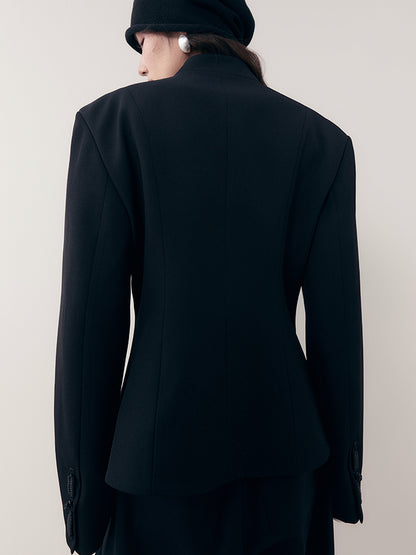 AnnoMundi Dragon Embroidered Blazer In Ink Wash