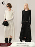 AnnoMundi_Draped_Halter_Faux_Two_Piece_Long_Sleeve_Waist_Cinched_Women&