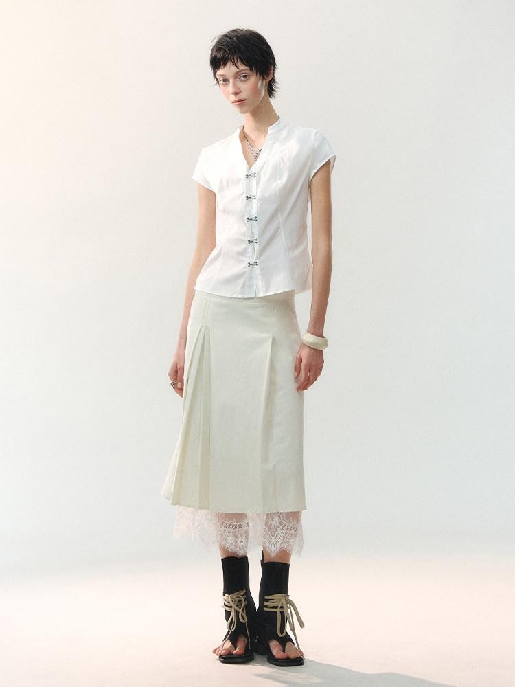 AnnoMundi Draped Raglan Stand Collar Hook Women&