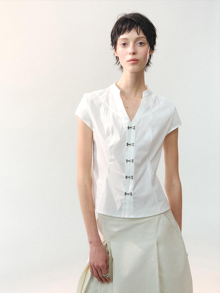 AnnoMundi Draped Raglan Stand Collar Hook Women&