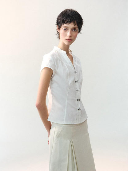 AnnoMundi Draped Raglan Stand Collar Hook Women&