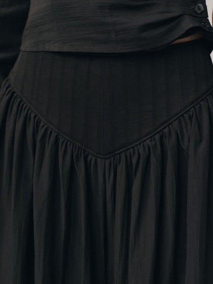 AnnoMundi Draped Spliced Waistband Natural Waist Women&