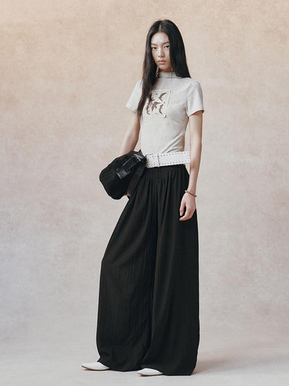 AnnoMundi Draped Spliced Waistband Natural Waist Women&