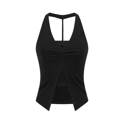 AnnoMundi_Draped_Twist_Pleat_Halter_Double_Layer_Slit_Cropped_Women&