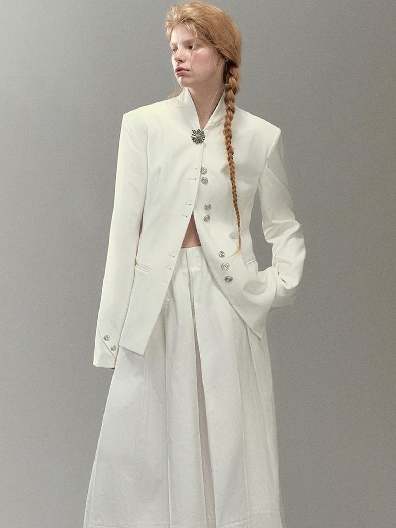 AnnoMundi Dual Collar Rooted Motion Blazer